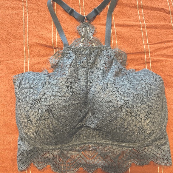 PINK/Victoria Secret grey crop top/structured bralette - Picture 1 of 4
